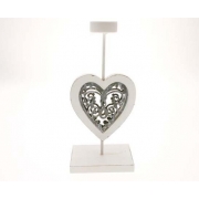 White Heart Candlestick